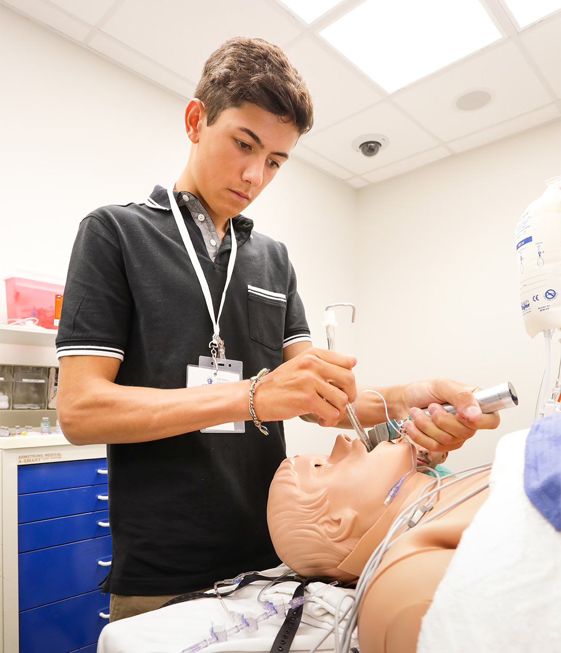 NSLC students taking part in a hands-on simulation